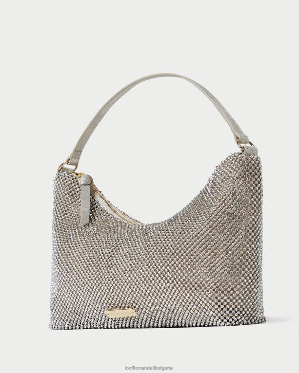 чанти злато Loeffler Randall N248X399 Жени cam diamante багетна чанта