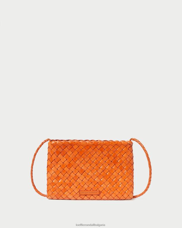 чанти мандарина Loeffler Randall N248X329 Жени марисон тъкано кръстосано тяло