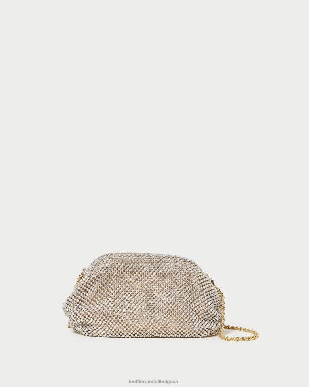 чанти злато Loeffler Randall N248X356 Жени мини чантичка doris diamante