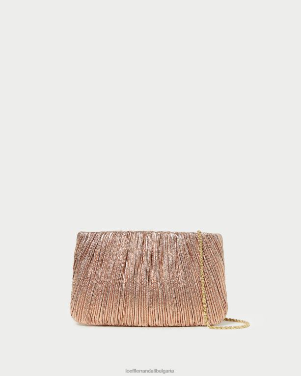 чанти дюна Loeffler Randall N248X366 Жени брит плосък плисиран клъч