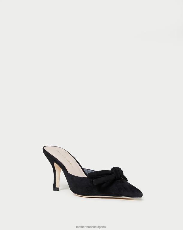 обувки черен Loeffler Randall N248X57 Жени amyra bow kitten mule